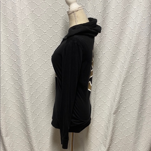 Kavio size XL New Orleans Saints Drew Brees Black Hooded Top with Gold Number 9 - Picture 3 of 8